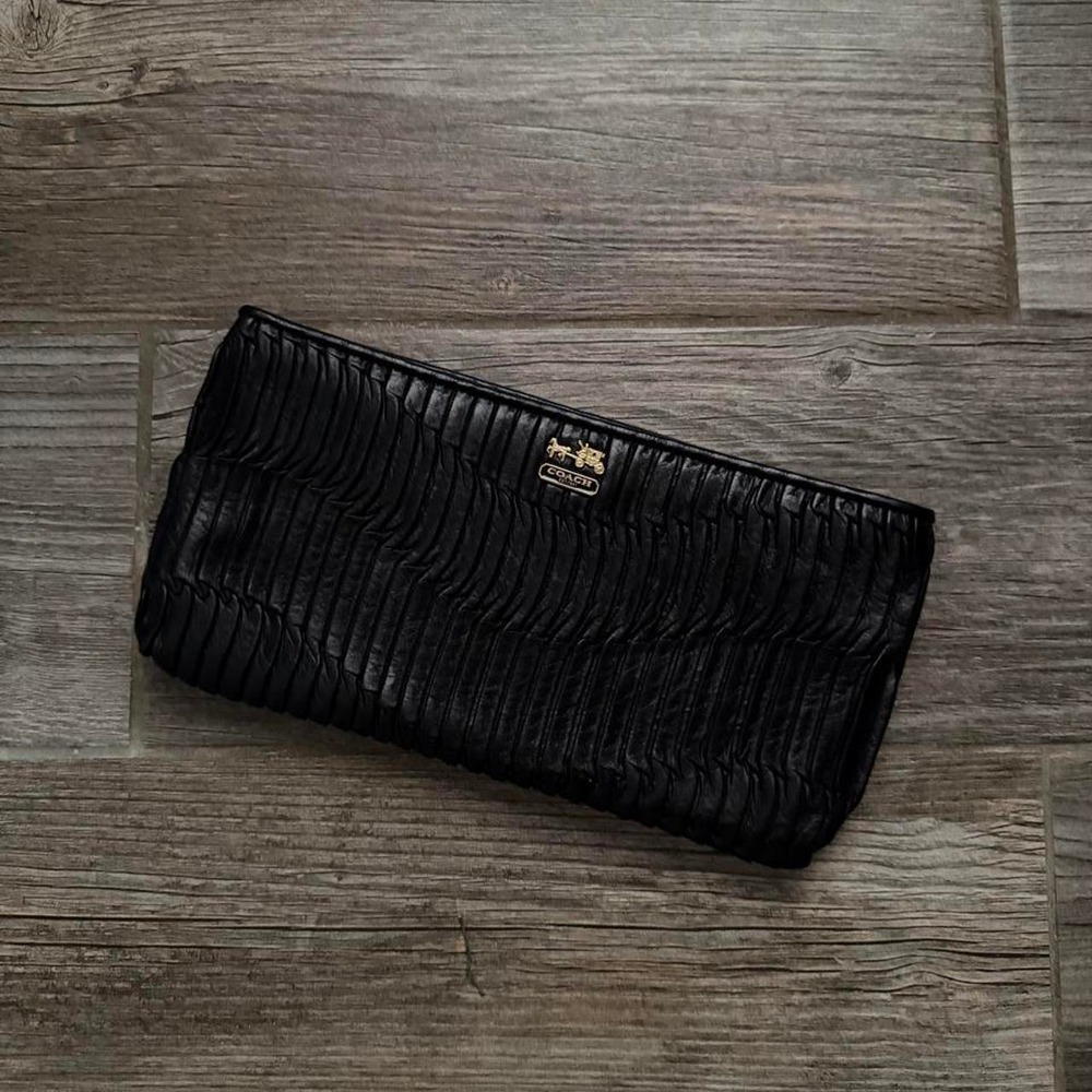 Black Coach Madison clutch wristlet